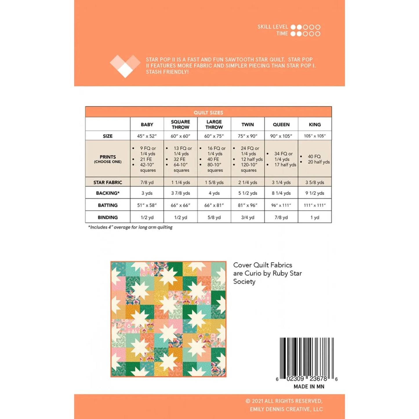 Star Pop II Quilt Pattern - Mercury Craft Co.