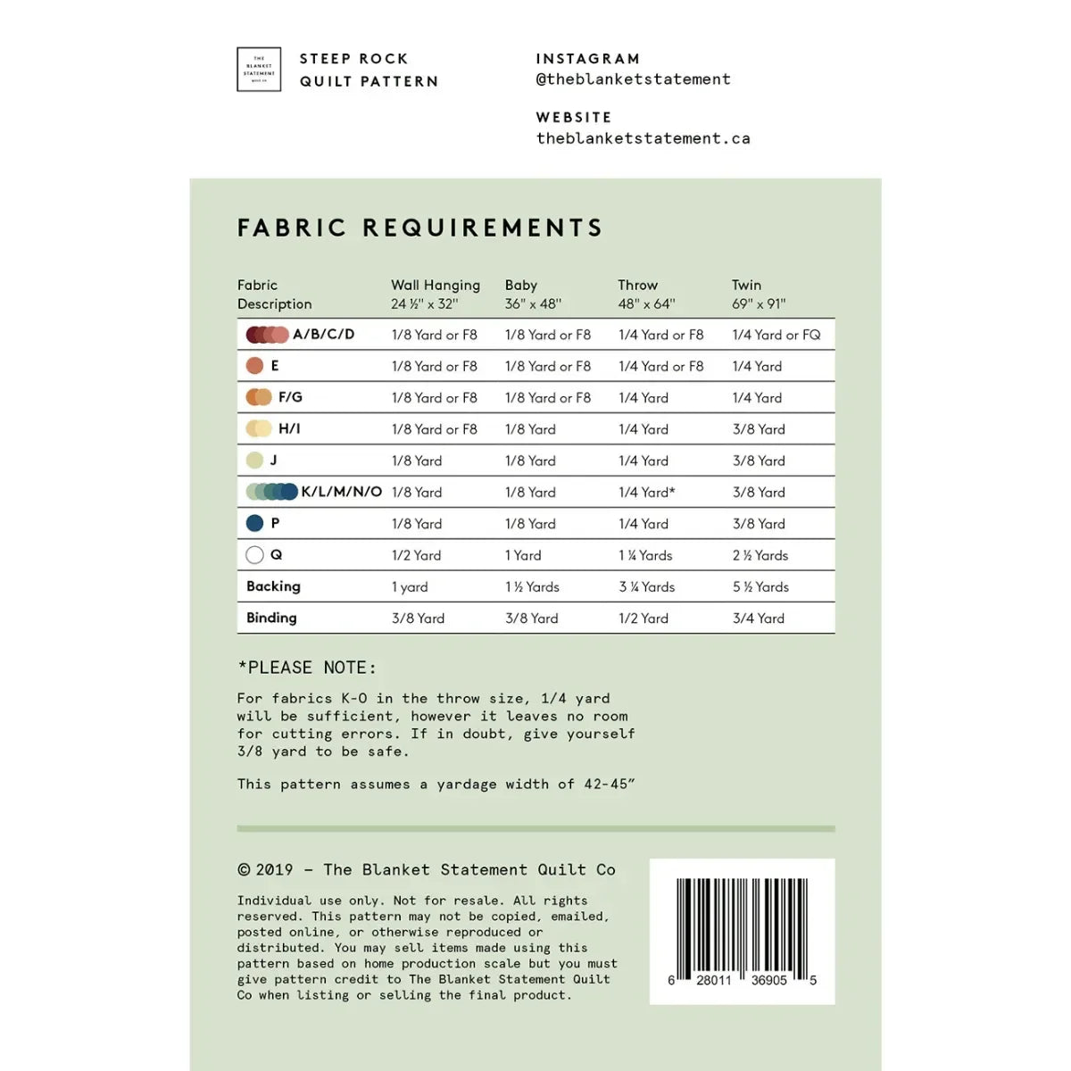 Steep Rock Quilt Pattern - Mercury Craft Co.