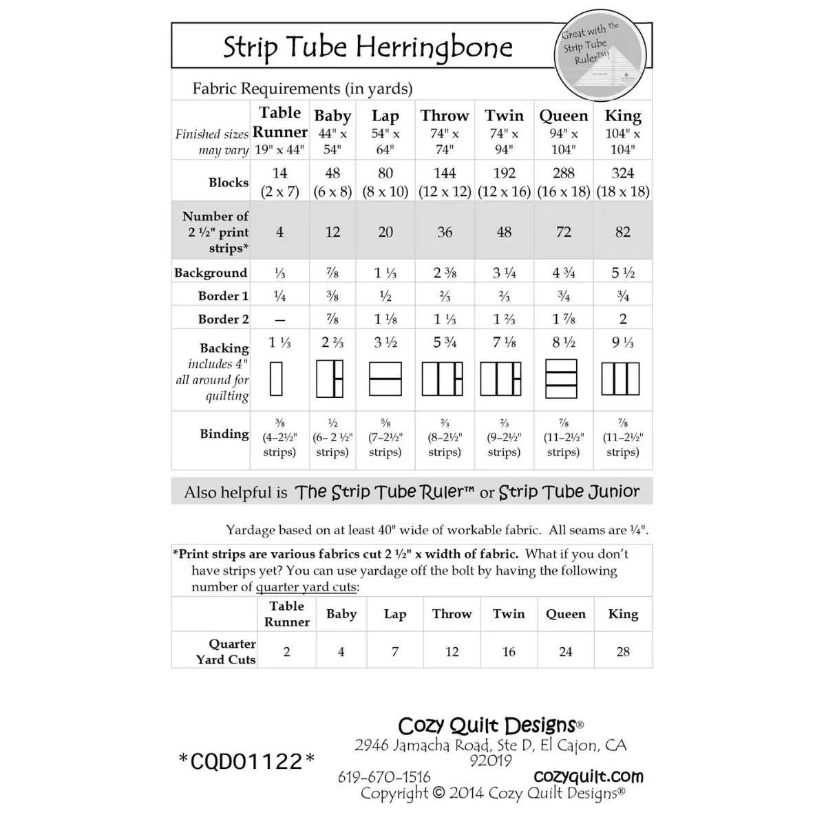 Strip Tube Herringbone Quilt Pattern - Mercury Craft Co.
