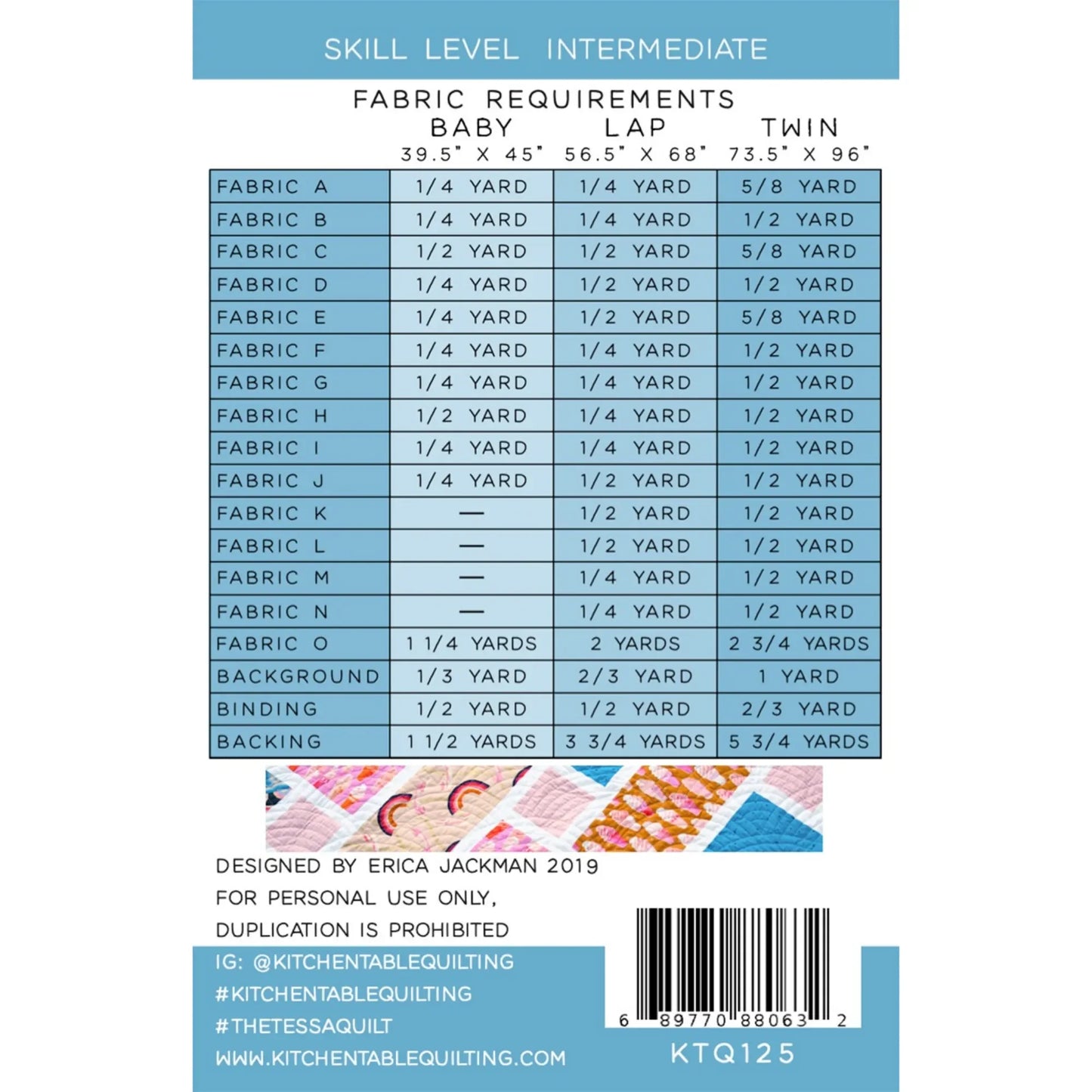 The Tessa Quilt Pattern - Mercury Craft Co.