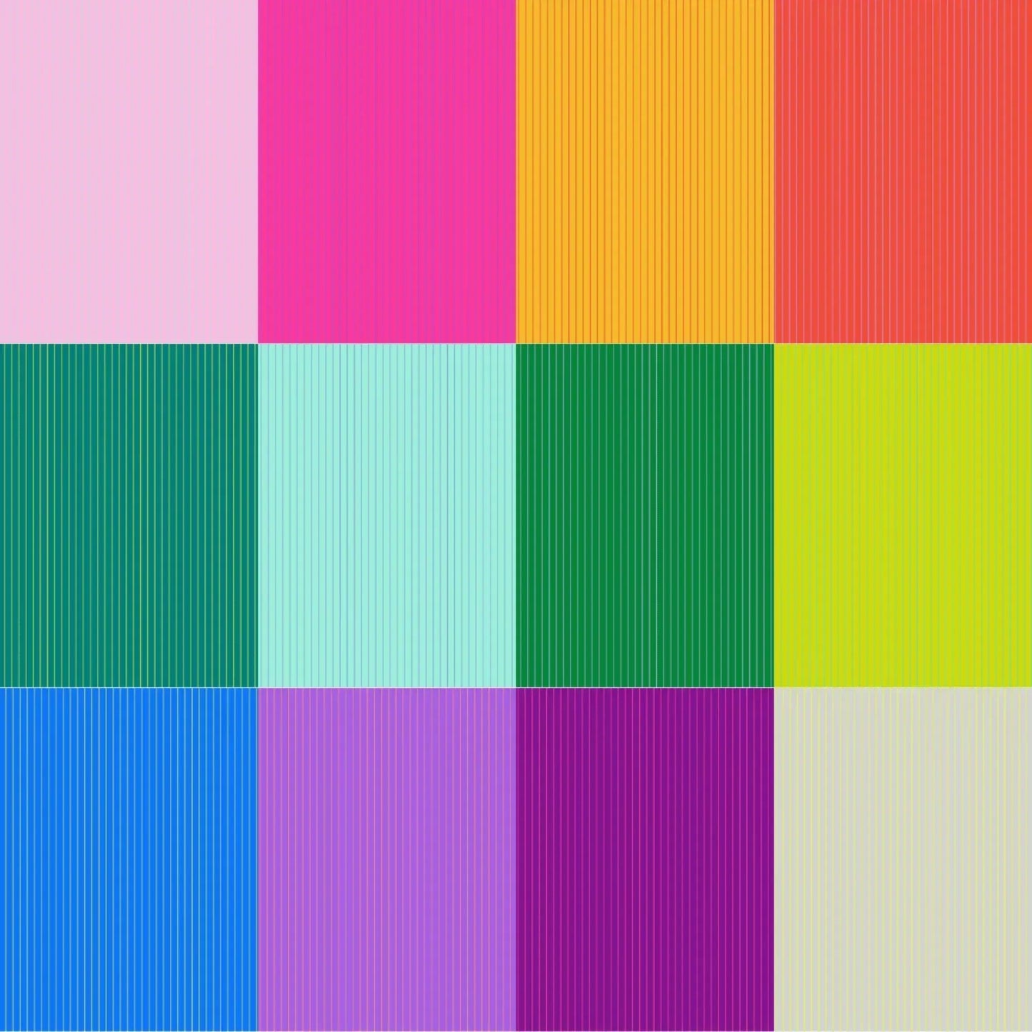 True Colors Tiny Stripes Fat Quarter Bundle - Mercury Craft Co.