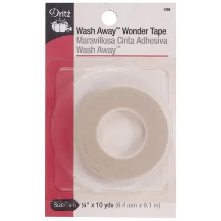Wash-Away Wonder Tape 1/4" x 10yds - Mercury Craft Co.