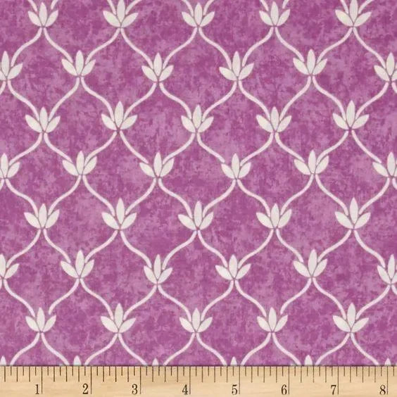 Lavender Gray Lattice in Light Fuchsia - Mercury Craft Co.