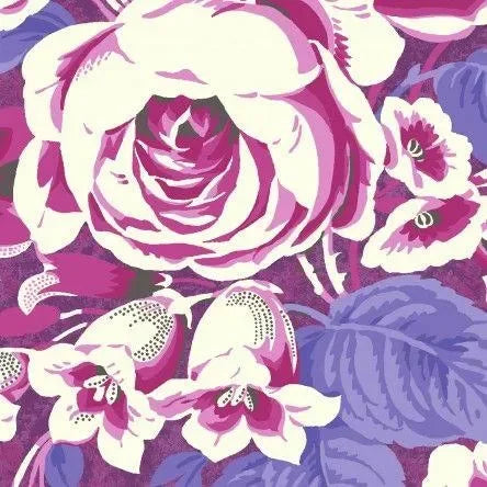 Lavender Gray Peonies in Eggplant - Mercury Craft Co.