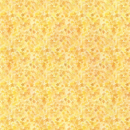 Yellow floral patterned fabric