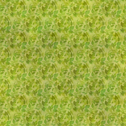 Green leaf pattern on a green background