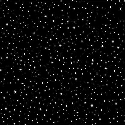 Bright white stars scattered across a deep black background.