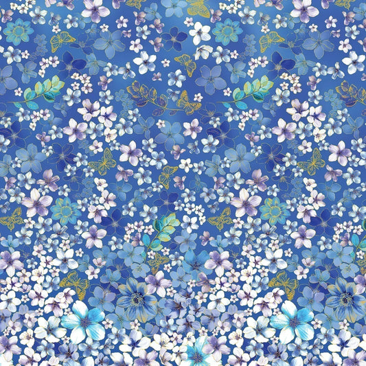 Metallic Impressions Meadow in Cobalt - Mercury Craft Co.