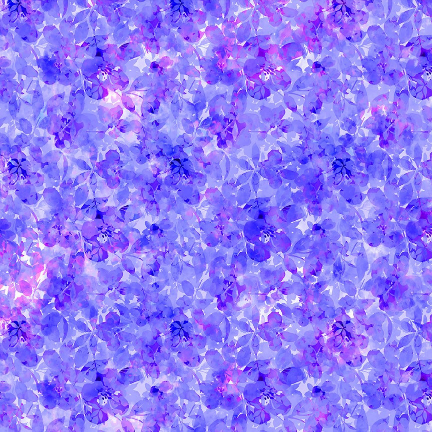 Pattern of small purple flowers on a light blue background