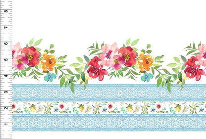 Watercolor Beauty Border in Multi