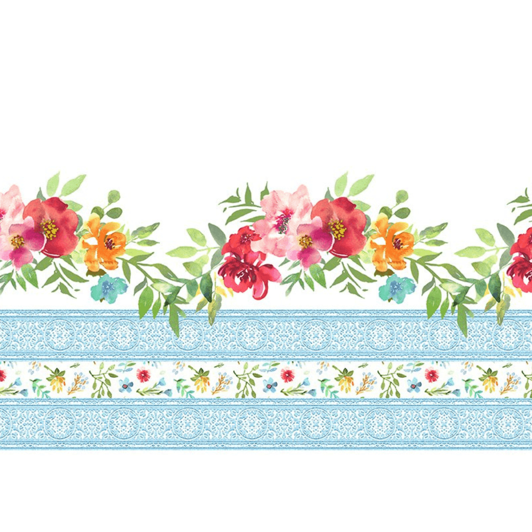 Watercolor Beauty Border in Multi