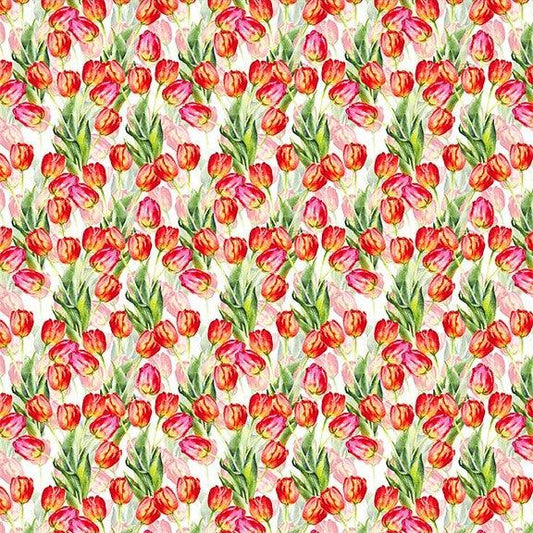 Tulipes de beauté aquarelle en rouge