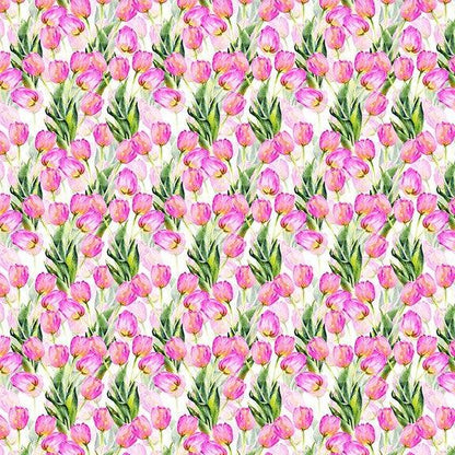 Tulipanes de belleza acuarela en rosa