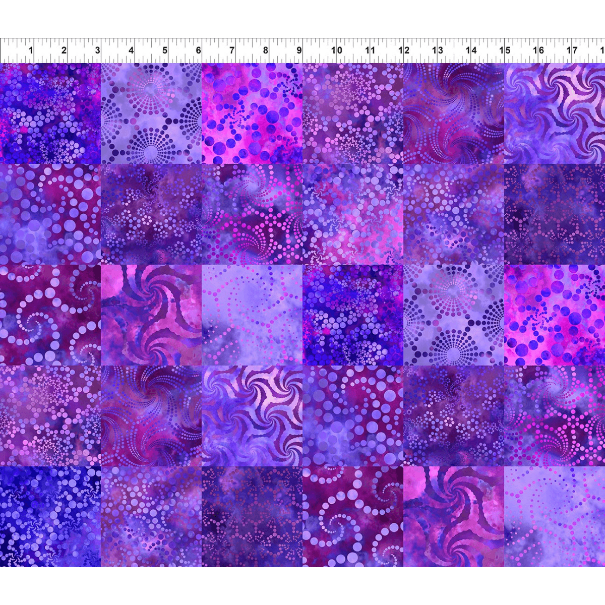 Patchwork Elyséen en Violet