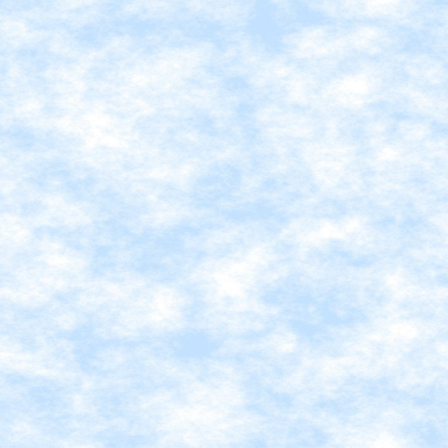 Textured fabric that looks like a light blue sky with scattered white clouds