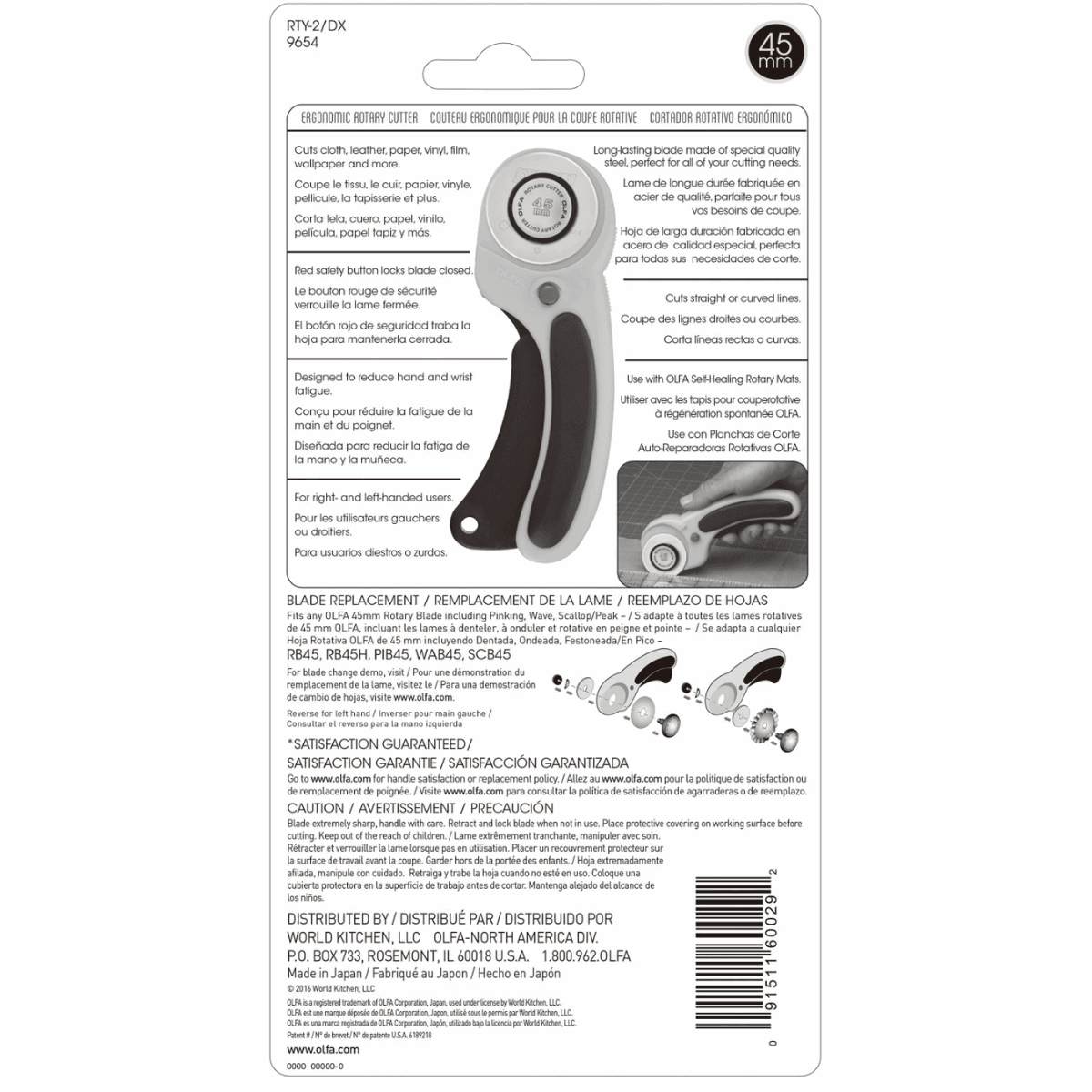 45mm Deluxe Ergonomic Rotary Cutter