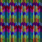 Fractal Flowers Wave Geo in Indigo