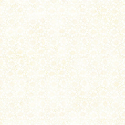 A light cream fabric with a subtle, repeating floral motif in pale ivory and off-white.