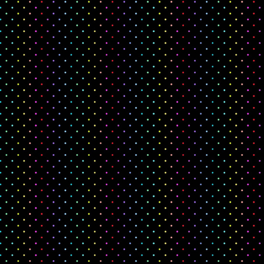 Black background with small, multicolored dots