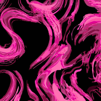 Pink abstract patterns on a black background