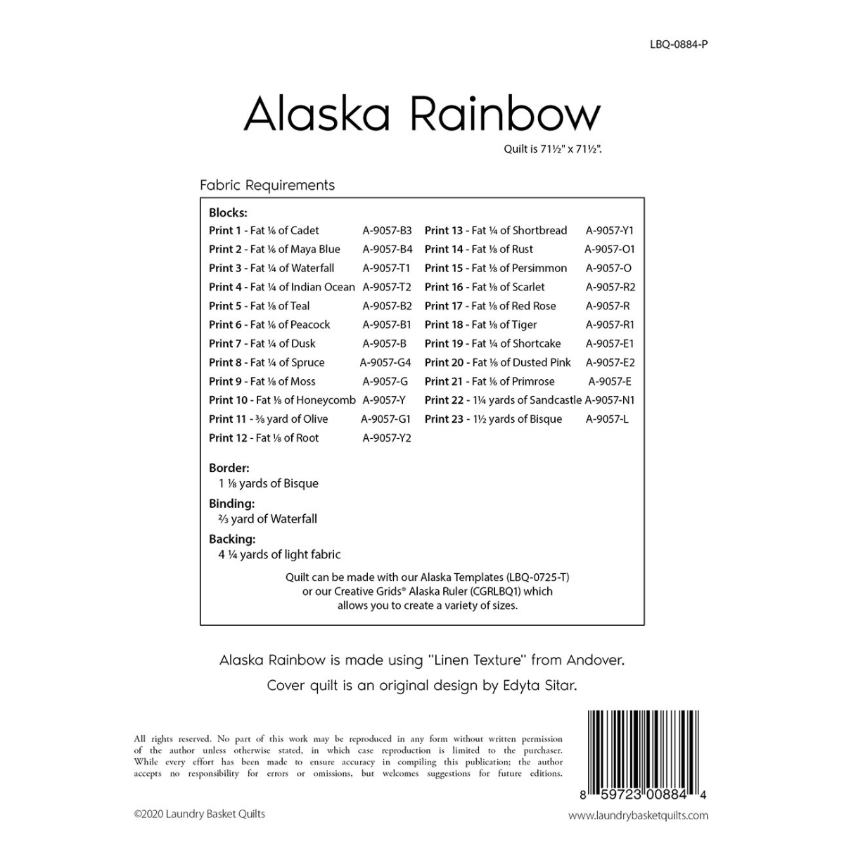 Alaska Rainbow Quilt Pattern - Mercury Craft Co.