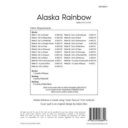 Alaska Rainbow Quilt Pattern - Mercury Craft Co.