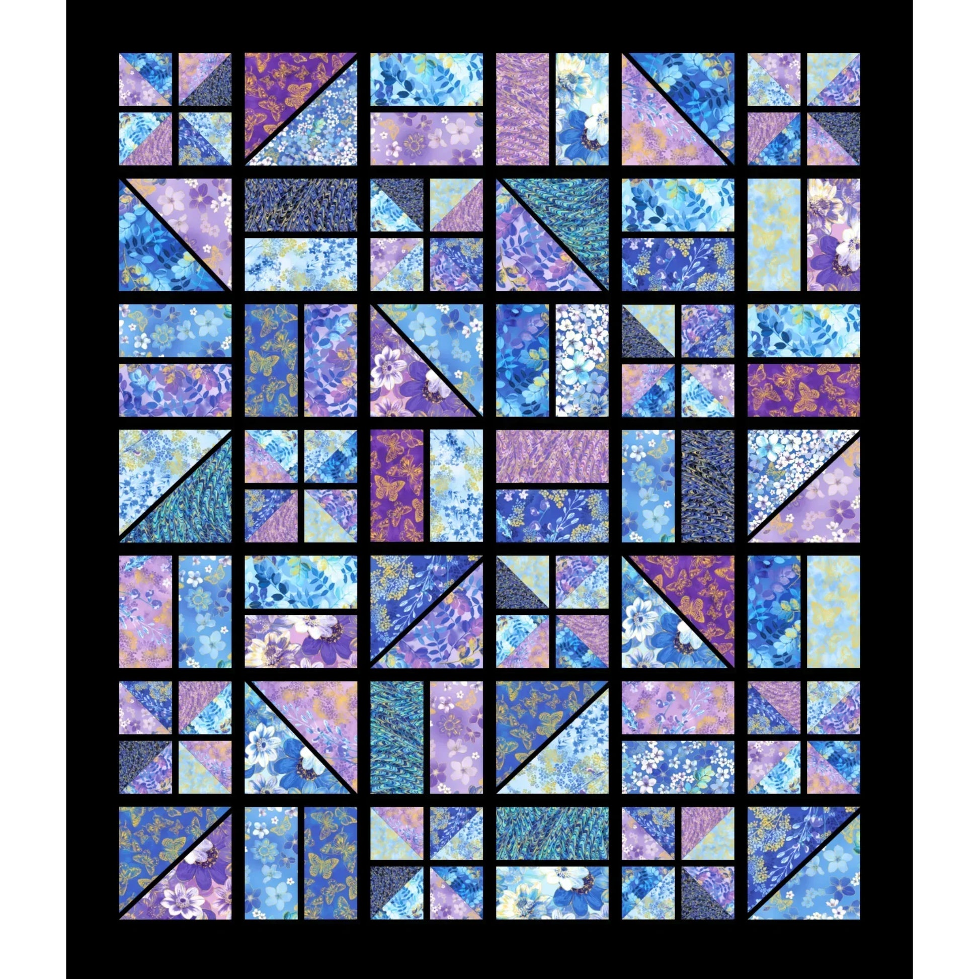 Metallic Impressions Backslash Quilt Kit - Mercury Craft Co.