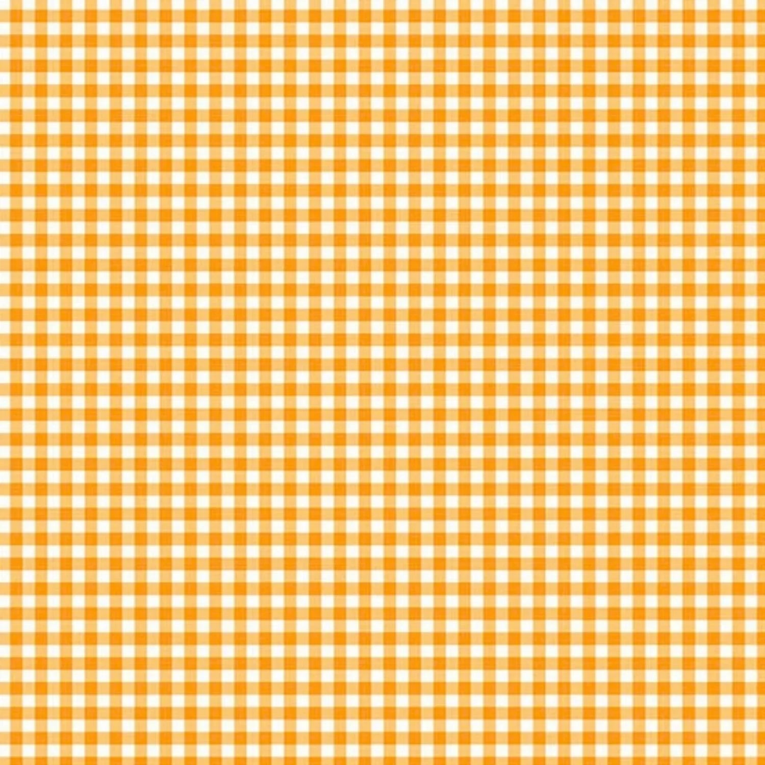 Fabric with a tiny orange and white checkered pattern