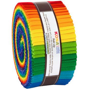 Kona Cotton Bright Rainbow Jelly Roll - Mercury Craft Co.