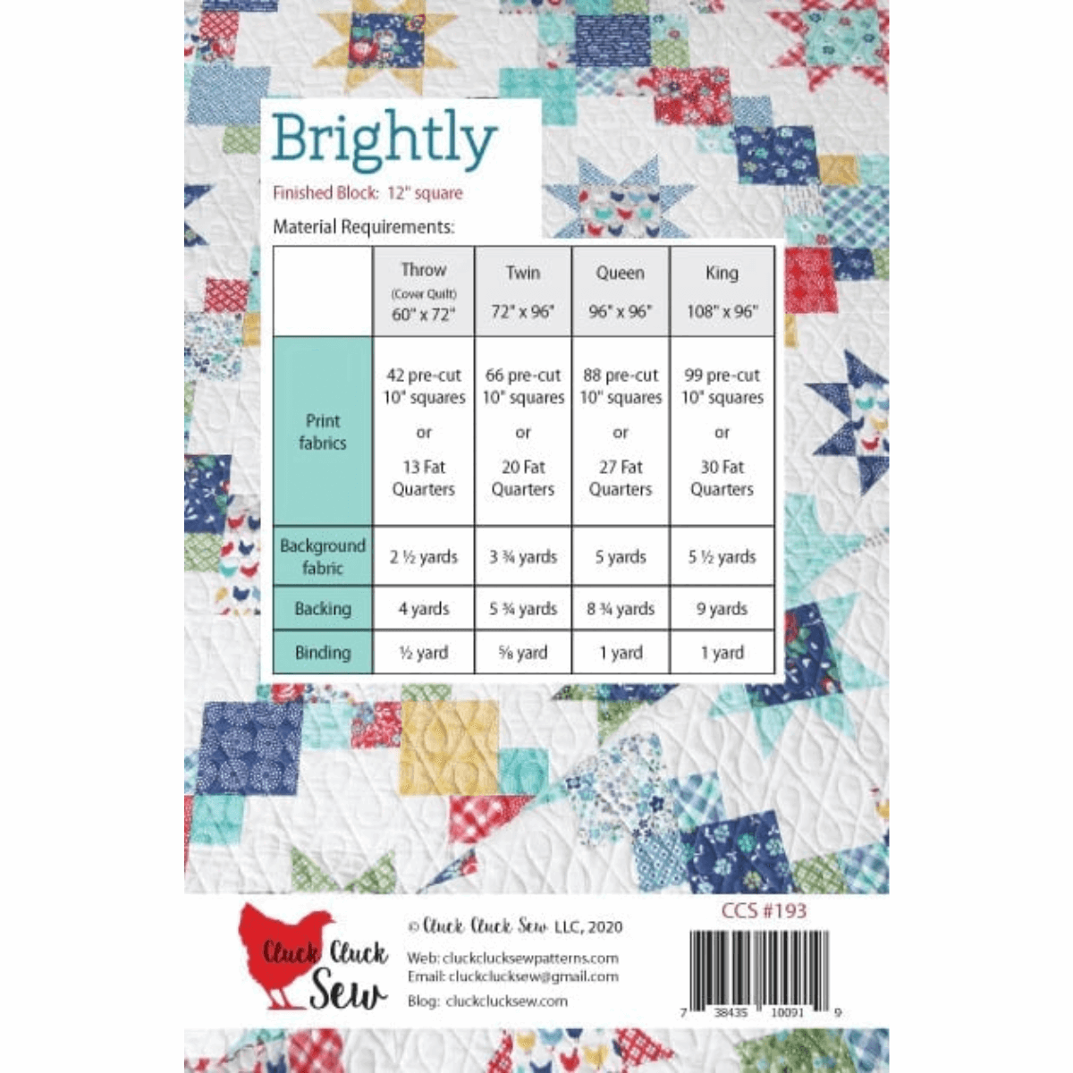 Brightly Quilt Pattern