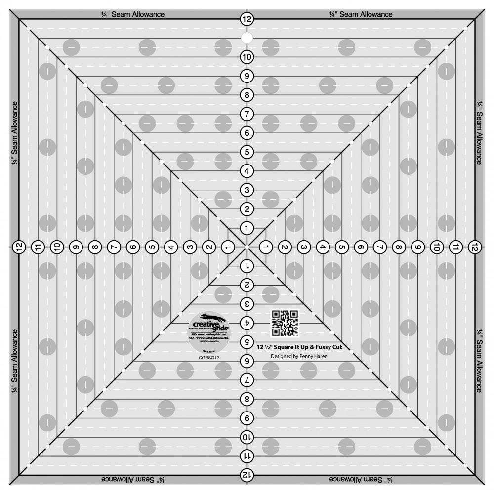 12 1/2" Square It Up & Fussy Cut Ruler