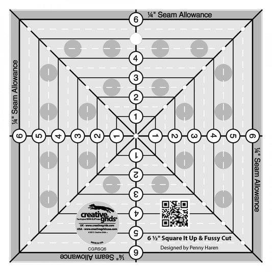 6 1/2" Square It Up & Fussy Cut Ruler