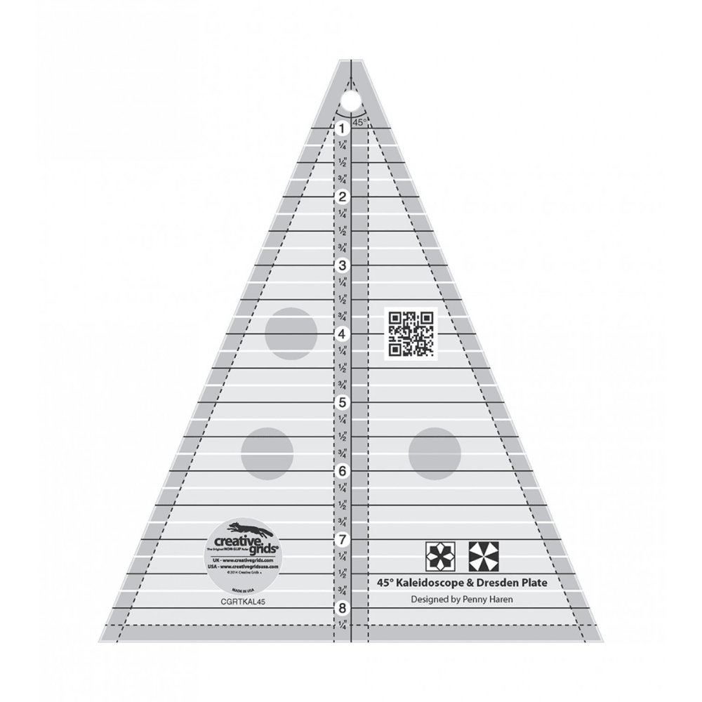 45 Degree Kaleidoscope & Dresden Plate Ruler