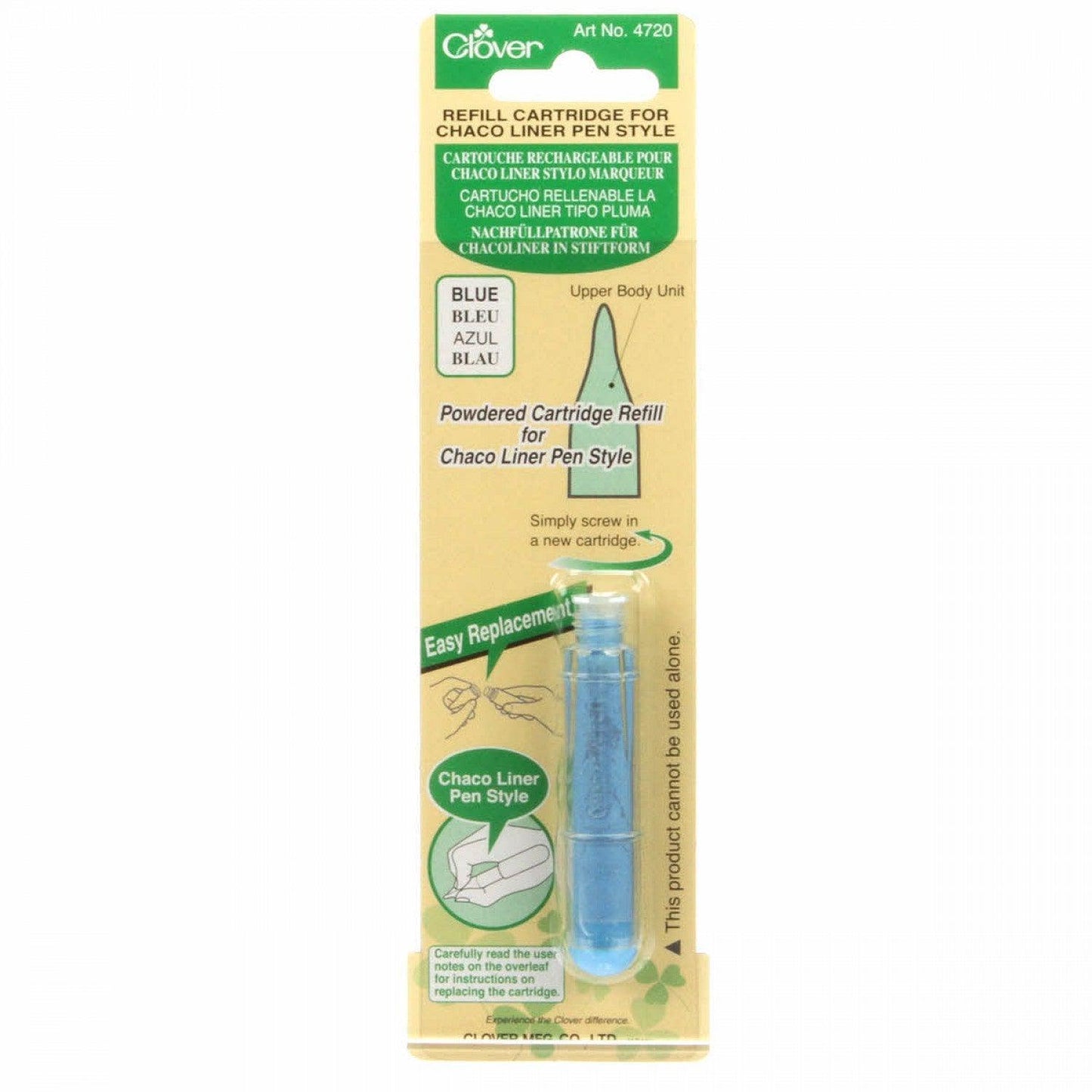 Recharge de craie pour stylo Chaco Liner en bleu