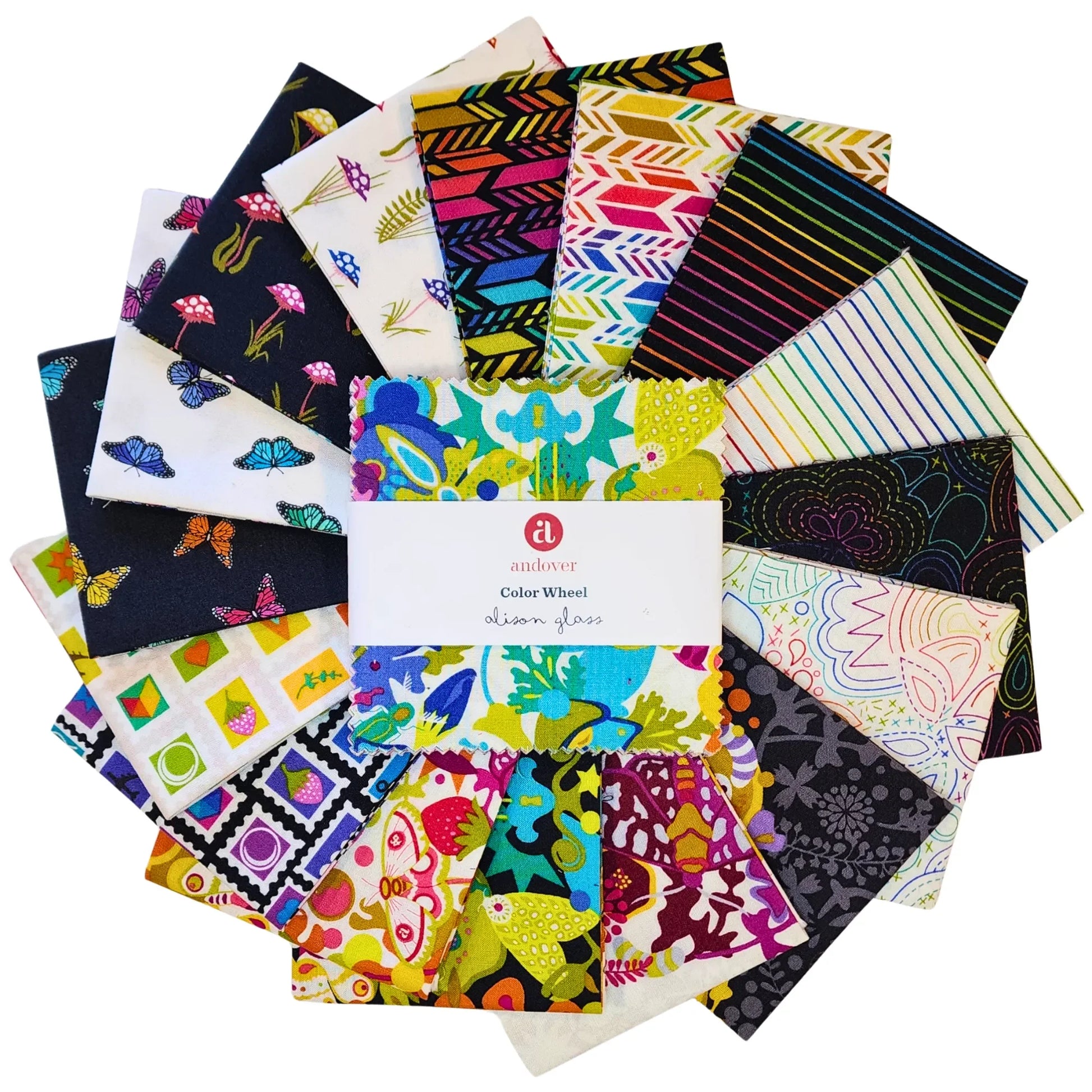 Color Wheel Single Scoop 5" Charm Squares - Mercury Craft Co.