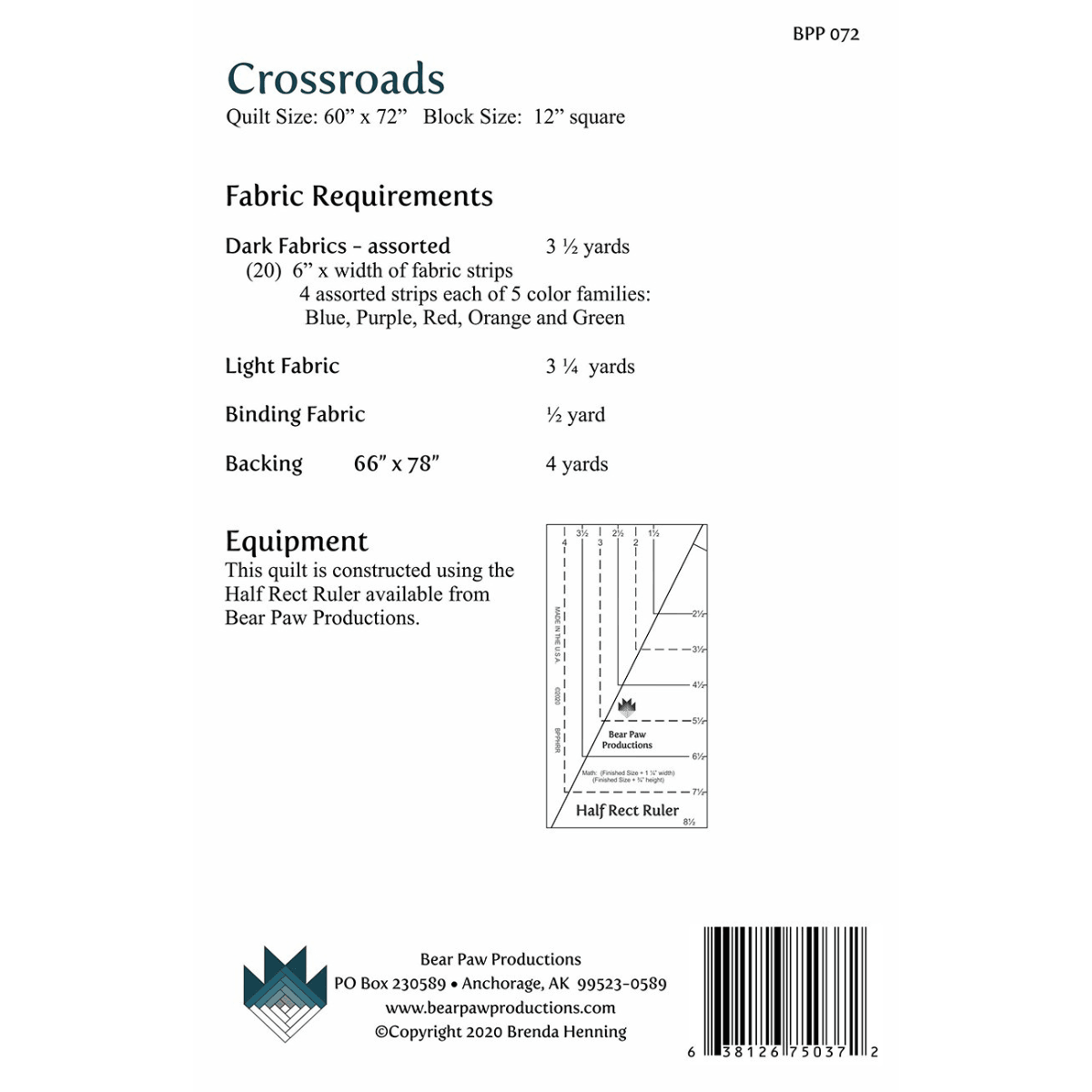 Crossroads Quilt Pattern