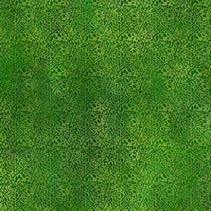 A fabric design featuring intricate botanical vines and leaves, woven in blended shades of deep, harmonious greens. 