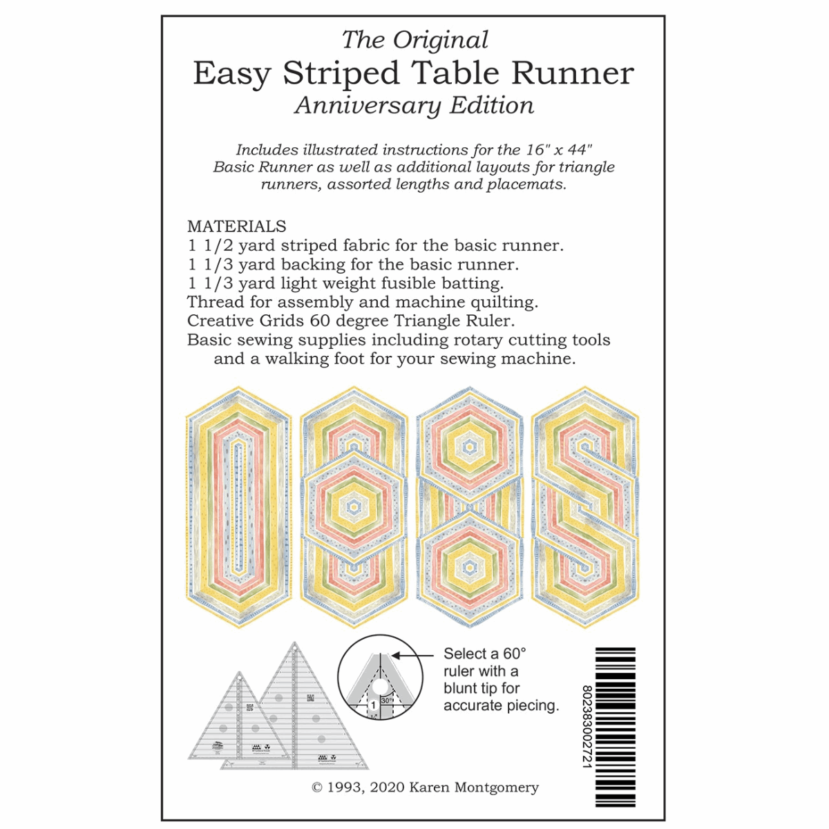 Easy Striped Table Runner Pattern