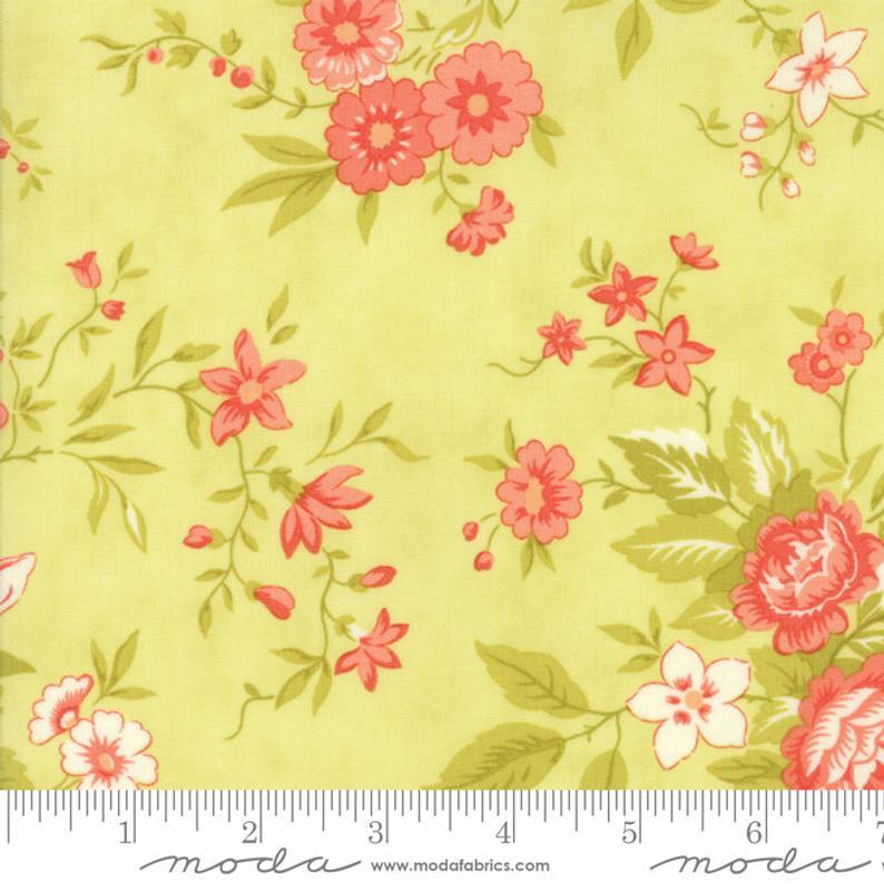 Ella &amp; Ollie Floral Meadow en pomme - Pièce restante de 9"