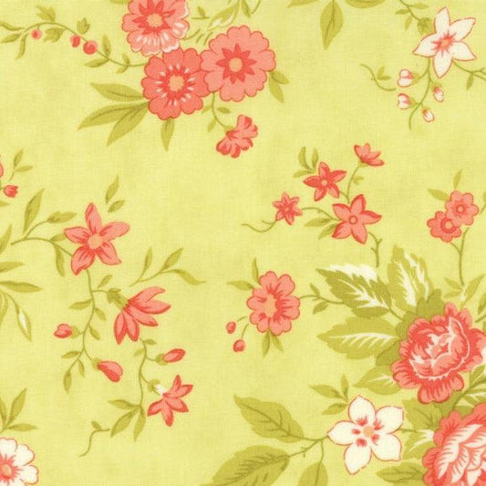 Ella & Ollie Floral Meadow in Apple - 9" Remnant Piece