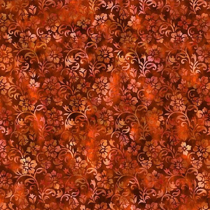 Floral Vines In Rust