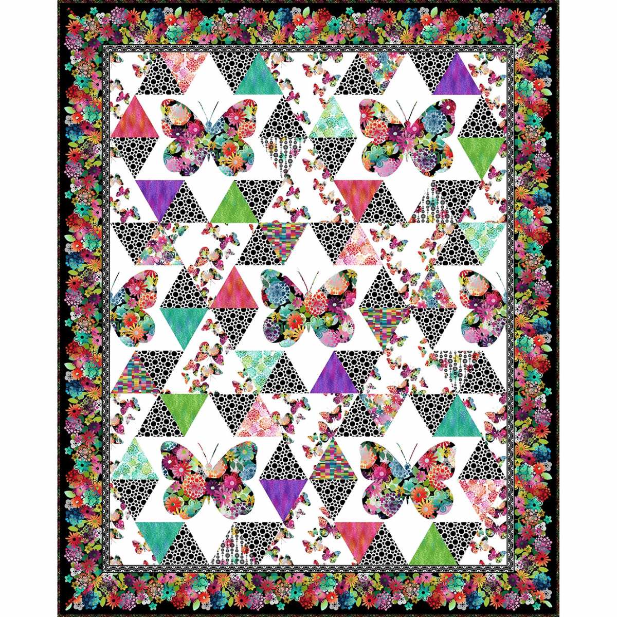 A Groovy Garden Butterfly Quilt Pattern - Mercury Craft Co.