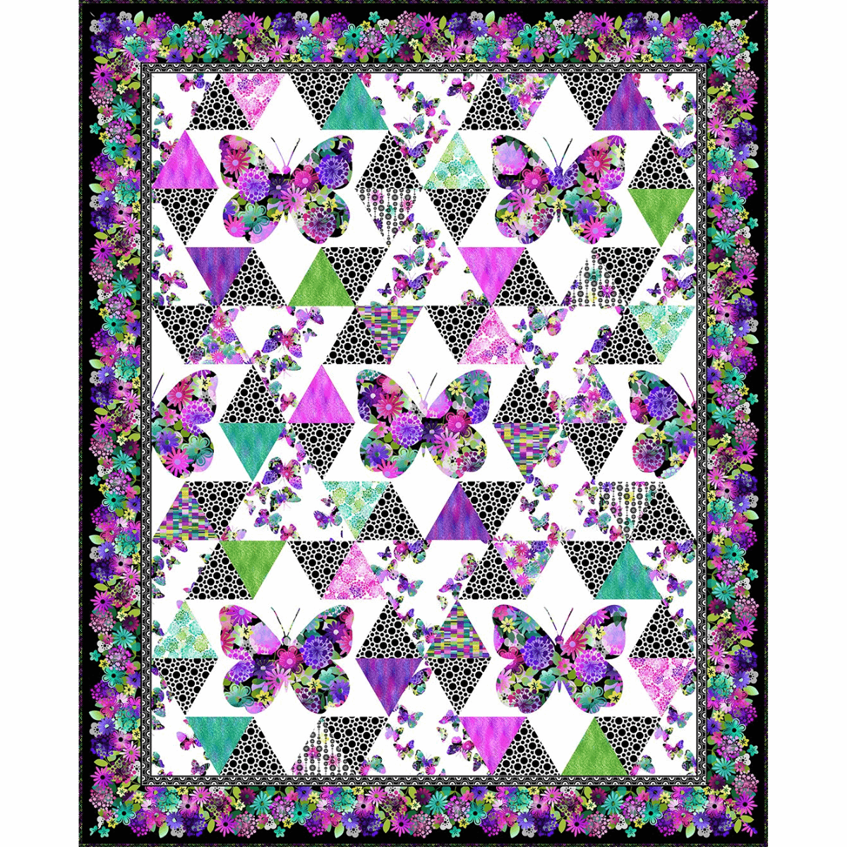 A Groovy Garden Butterfly Quilt Pattern - Mercury Craft Co.