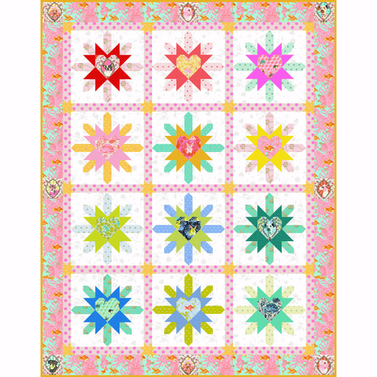 Besties Heart Burst Quilt Kit