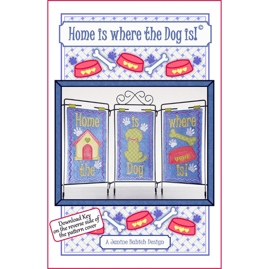 Home Is Where The Dog Is Table Top Embroidery Pattern