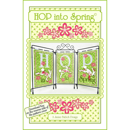 Hop Into Spring Table Top Embroidery Pattern