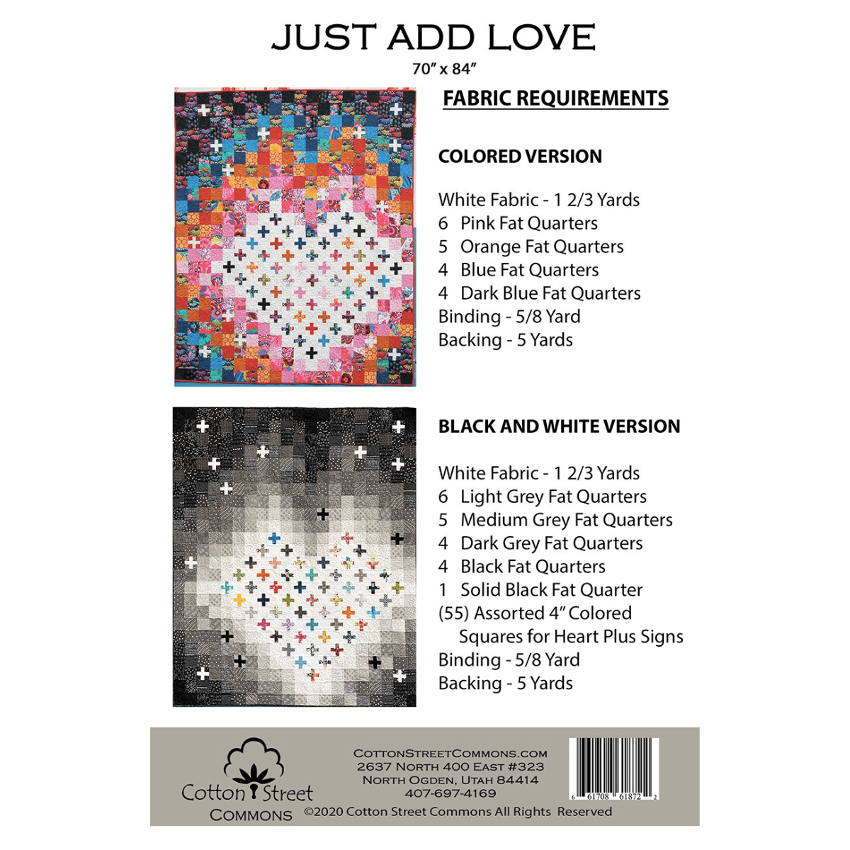 Just Add Love Quilt Pattern