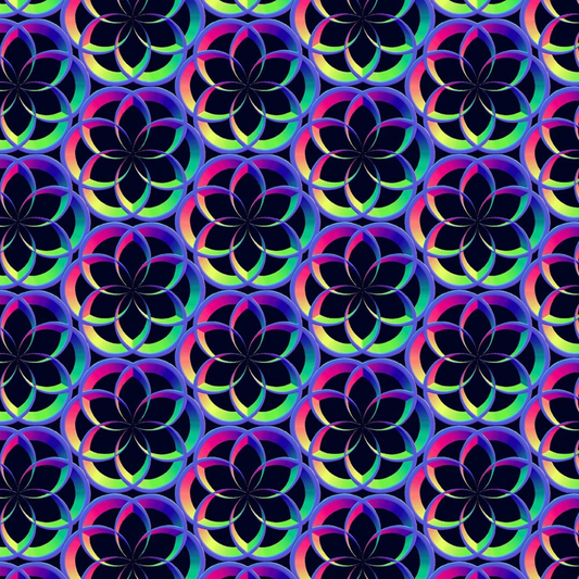 Kaleidographix 3D Medallion in Navy