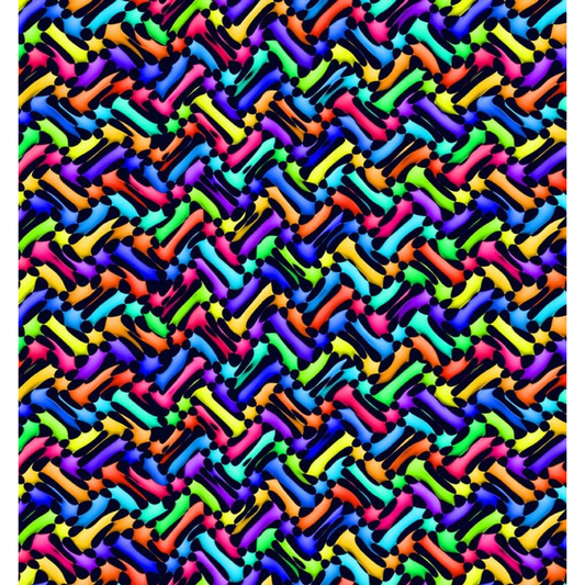 Kaleidographix Abstract Herringbone in Navy