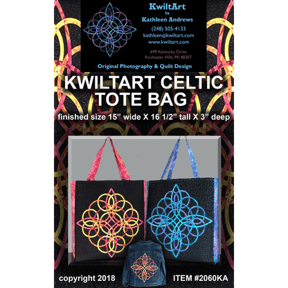 KwiltArt Celtic Tote Bag Pattern